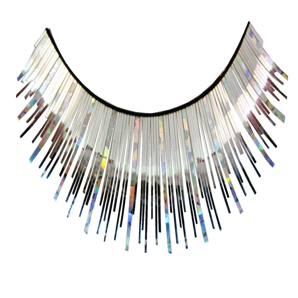 Eulenspiegel 000212 Holographic Silver False Eyelashes with Glue