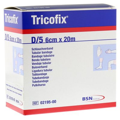 Tricofix Tubular Bandage, Size D, 6 cm x 20 m, 1 Count