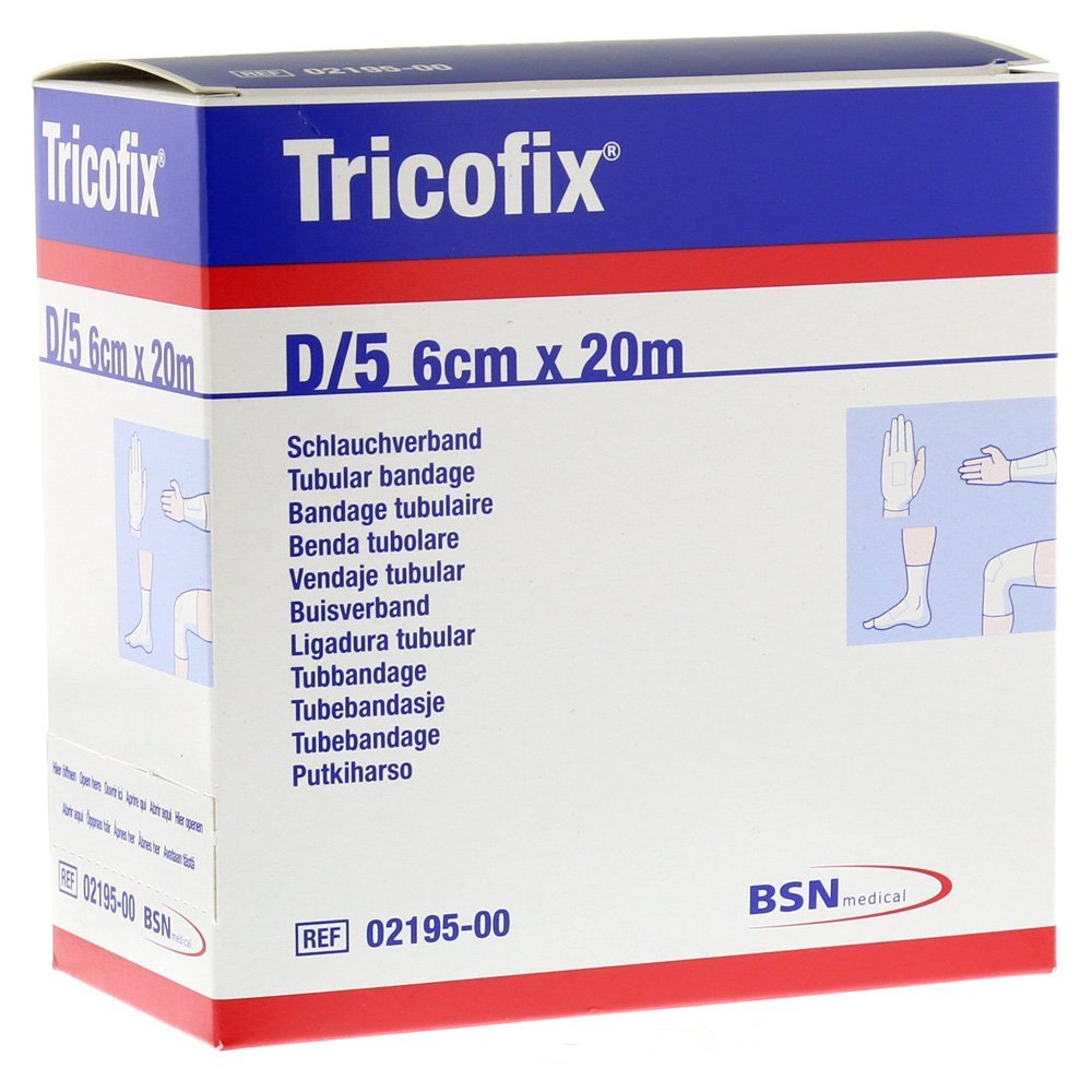 Tricofix Tubular Bandage, Size D, 6 cm x 20 m, 1 Count