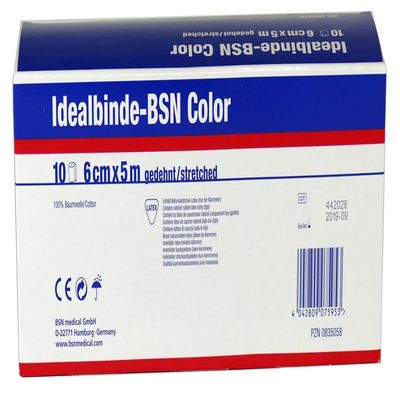 Ideal Bandage Color 5 m x 6 cm Blue 10 pcs