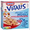 Dr. Oetker Vitalis Less Sweetness Crunchy Fruit Muesli with Cranberries and Apple Slices, 6-Pack (6 x 500 g) view 1
