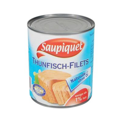 Saupiquet Tuna Fillet Pieces in Water, 800 g Can / 600 g Drained Weight