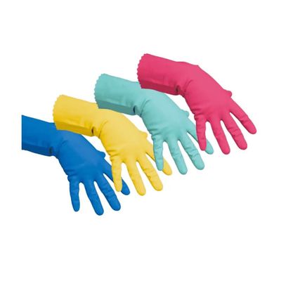 Vileda Multipurpose The Fine Latex Gloves, Blue, Size L