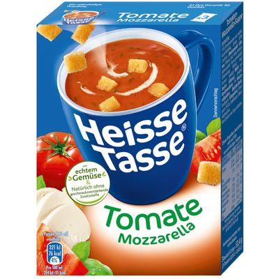 Erasco Heisse Tasse Tomato-Mozzarella, Pack of 12 (12 x 450 ml bags)