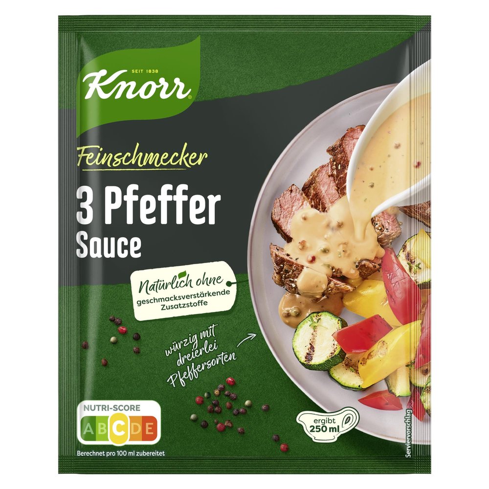 Knorr Feinschmecker Three-Pepper Sauce, 250 ml