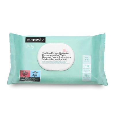 Suavinex Baby Moisturizing Wipes, 60 Count, Suitable for Atopic Skin