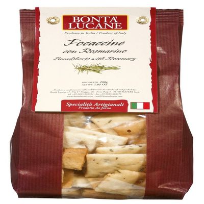 Bont Lucane Rosemary Focaccine Crackers, 200 g