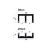 M&S Reptile Glass Guide Profile for 6mm Glass, 1m Length, Black view 2