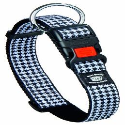 Karlie Art Joy Plus Collar, Pepita L: 40 cm W: 20 mm Black-White