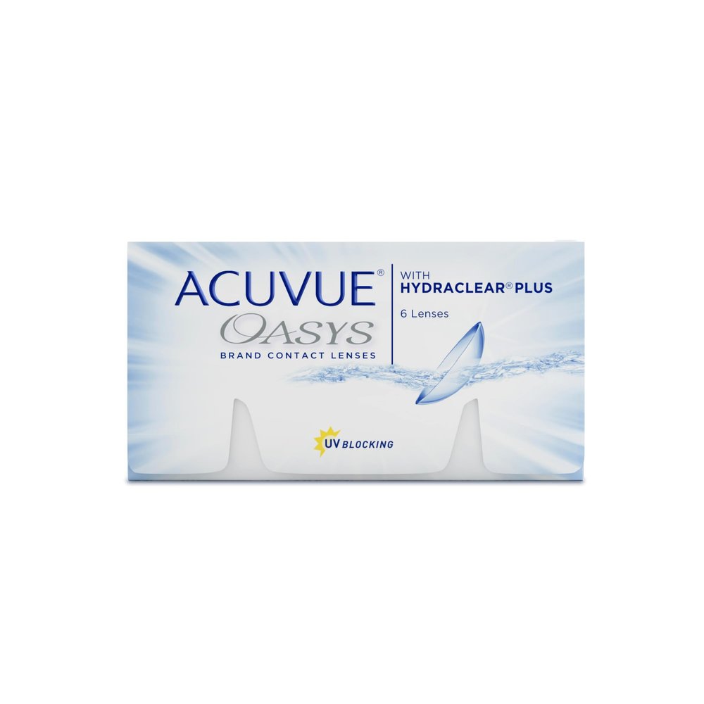 ACUVUE OASYS 2-Week Contact Lenses for Day and Night, +3.50 D, BC 8.8, 6 Lenses