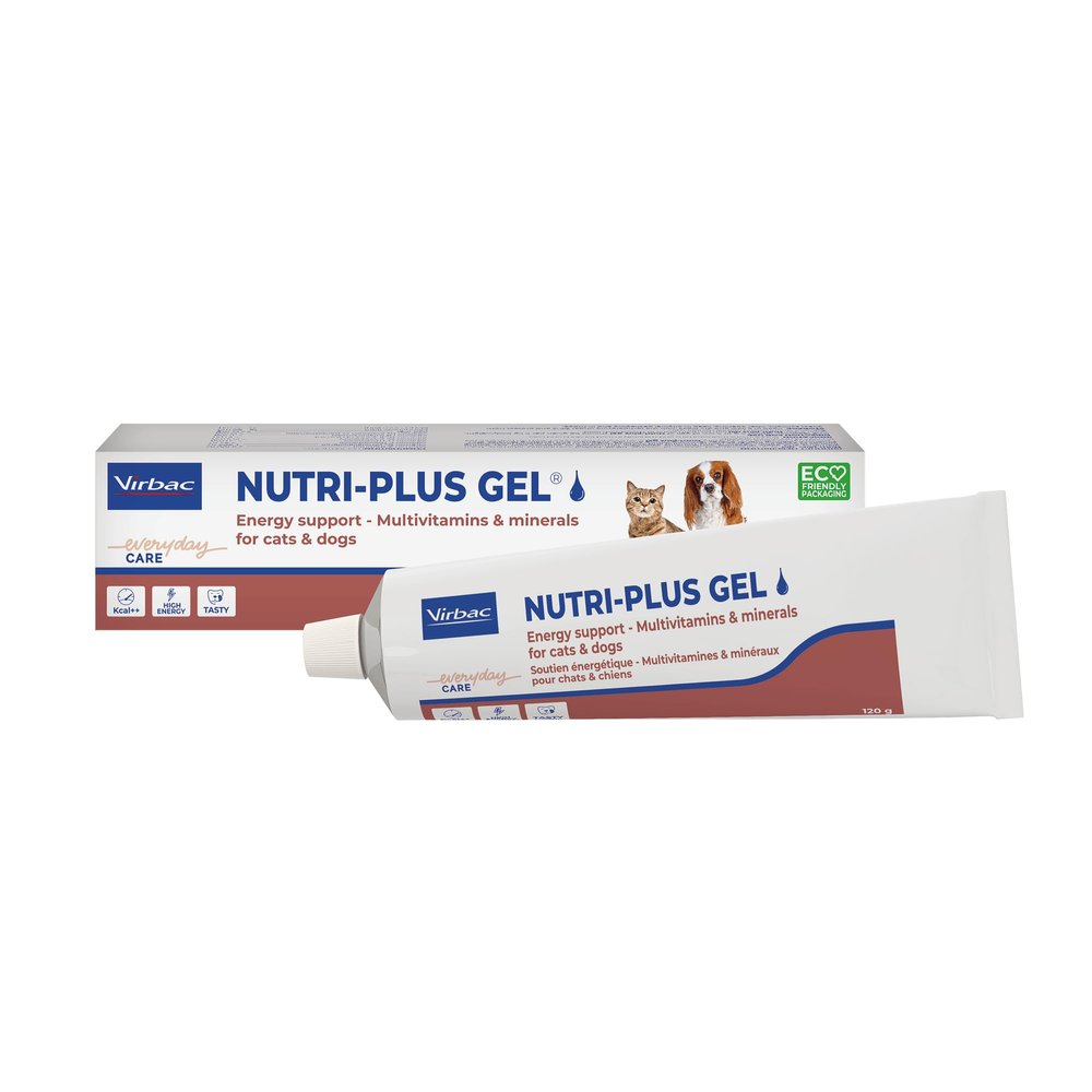 Virbac Nutri-Plus Gel | 120 g | Dietary Supplementary Feed for Dogs & Cats | Concentrated Energy Source