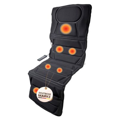 Vario de Luxe Electric Massage Mat 170 x 60 cm, 10 Vibration Motors, 4 Adjustable Zones, Heat Function, 5 Programs & Remote Control | Full-Body Relaxation at Home