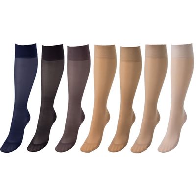 COMPRESSANA Calypso 70 den Fine-Knit Support Knee-Highs, 12–14 mmHg, Class 2, Soft Welt, Size V, Romance, 1 Pair