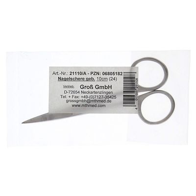 Curved Nail Scissors, 9 cm, Pedicure, Stainless Steel, 1 pc
