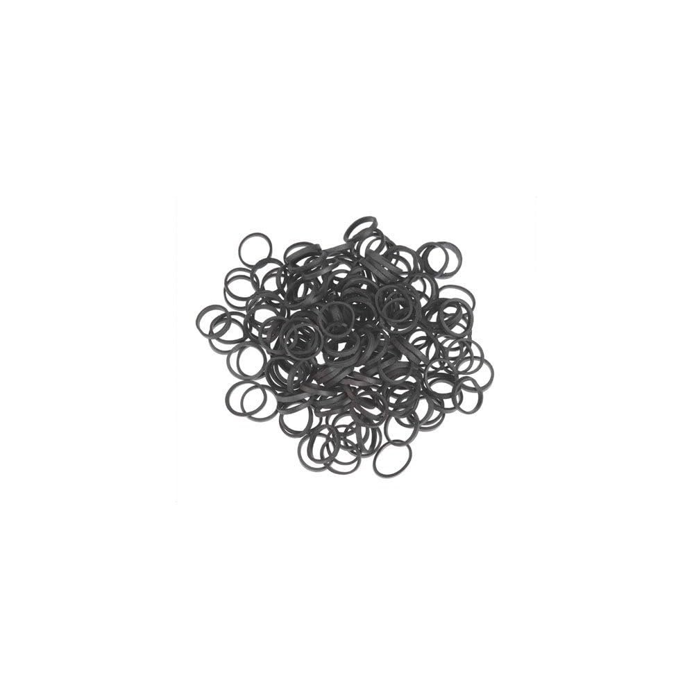 SIBEL Pack of 500 Small Hair Bands for Braiding, Black