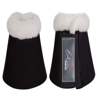 HKM Comfort Hoof Boots with Padding, Black, Warmblood