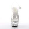 Pleaser Stardust-608/C/M Platform Sandal with Buckle Strap for Women, Transparent (Colorless), EU 42 view 3