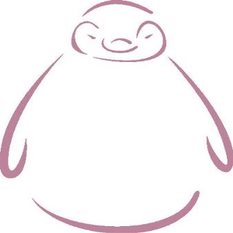 Wall Sticker d352 Funny Penguin 96 x 65 cm - Purple