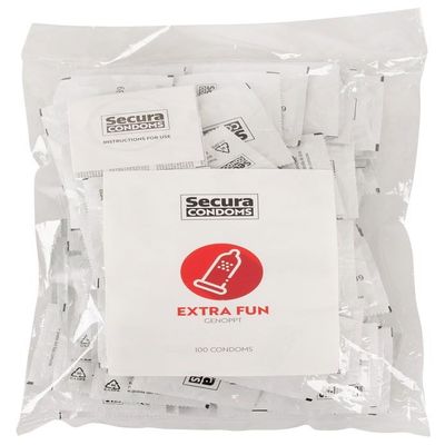 Secura Extra Fun Condoms, Transparent, 18 cm