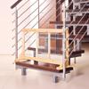TRIXIE Pine Wood Dog Gate for Puppies, Brown, 65–108 × 50 cm view 3
