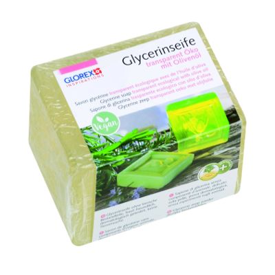 GLOREX 6 1600 140 Glycerin Soap ko, 250 g, with Olive Oil, Transparent