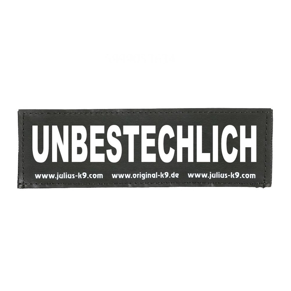 JULIUS K-9 Velcro Patch, UNSTOPPABLE, Large, Black