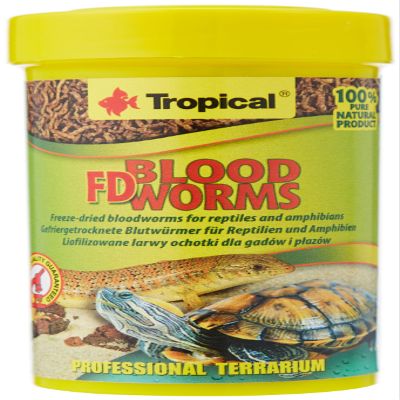 Tropical Blood Worms Freeze-Dried Food for Turtles and Reptiles