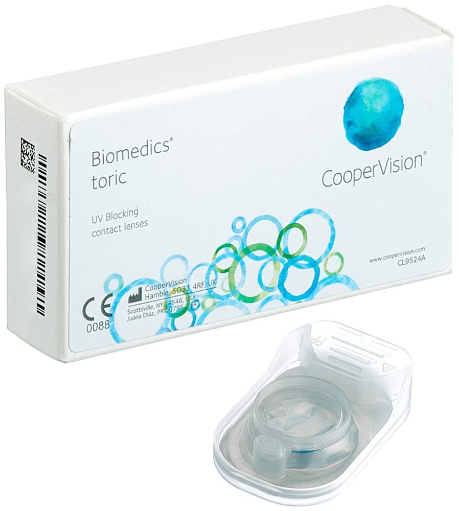 CooperVision Biomedics Toric, 6 lenses / BC 8.7 mm / DIA 14.5 / -0.25 diopters