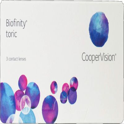 Biofinity Toric Soft Monthly Contact Lenses, 3 ct, BC 8.7 mm, DIA 14.5, CYL -1.25, Axis 160, -2.25 D