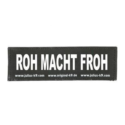 JULIUS K-9 Velcro Patch, ROH Macht FROH, Large, Black
