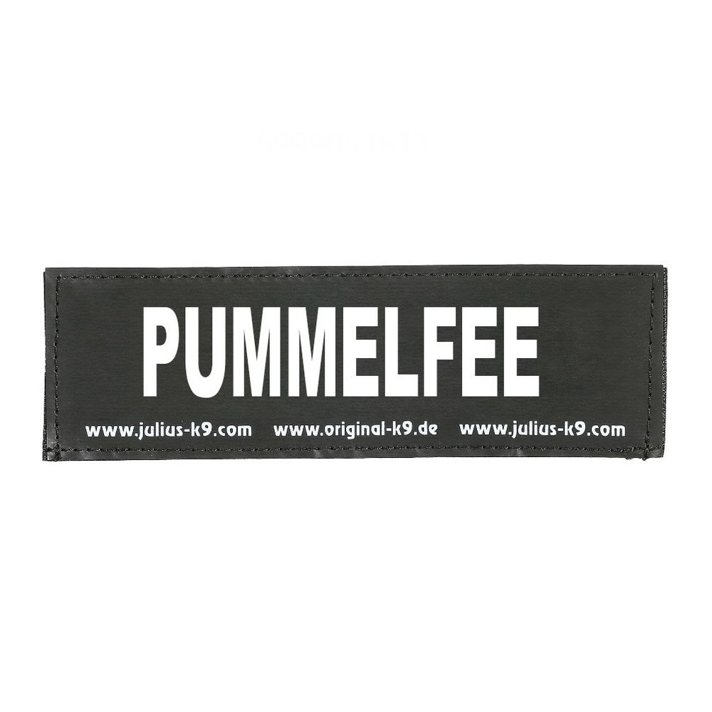 JULIUS K-9 Velcro Patch, Pummelfee, Large, Black