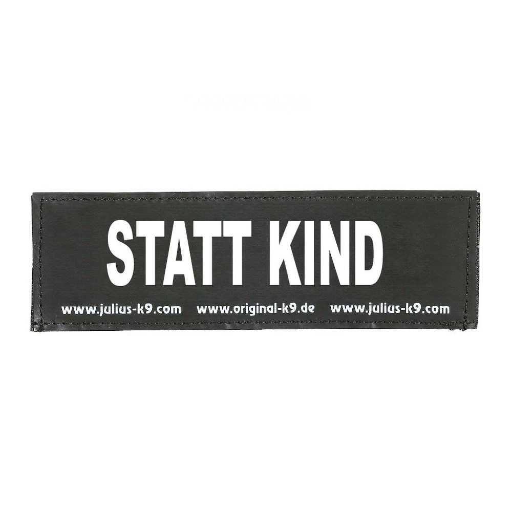 JULIUS K-9 Velcro Patch, INSTEAD of Child, Small, Black
