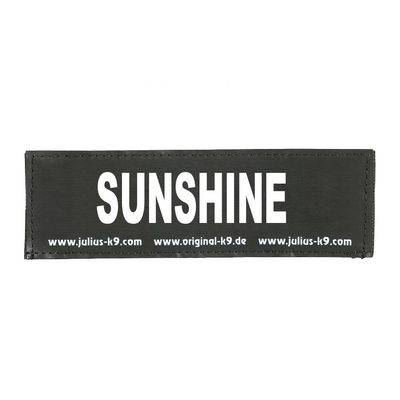 JULIUS K-9 Velcro Patch, Sunshine, Small, Black