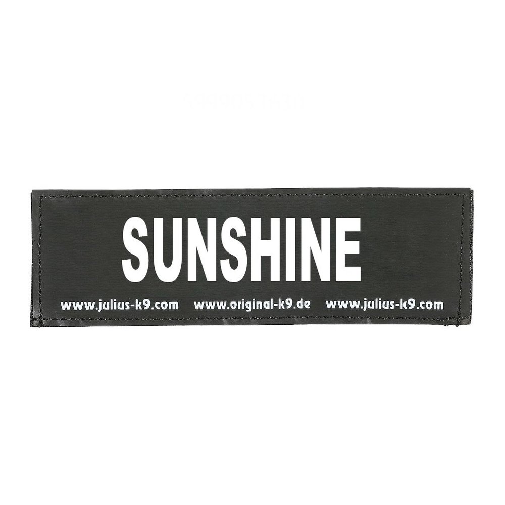 JULIUS K-9 Velcro Patch, Sunshine, Small, Black