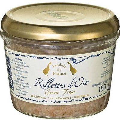100% Goose Rillettes by Beauharnais, 180 g