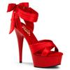 Pleaser DELIGHT-668 Women's Platform Sandals, Red Satin, EU 44 (Women's UK 11) view 1