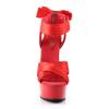 Pleaser DELIGHT-668 Women's Platform Sandals, Red Satin, EU 44 (Women's UK 11) view 2