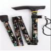 Lightweight Walking Cane with Black Floral Pattern view 1