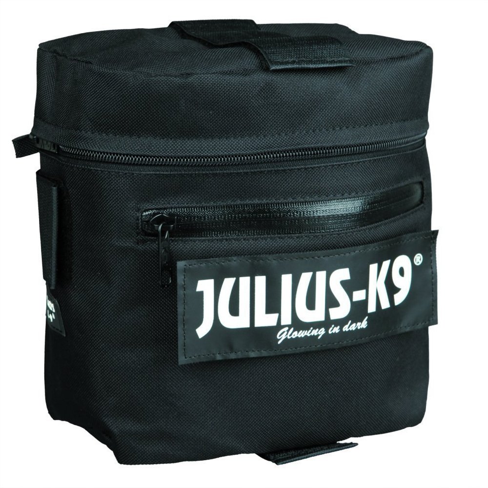 Julius-K9 1622NT Side Pockets for K9 Power Harness, Size: L/1-2, Pair, Black