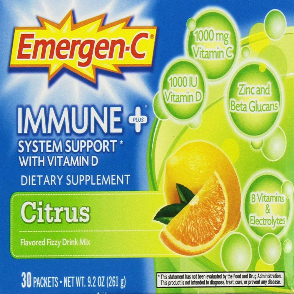 Alacer Emergen-C Citrus Immun+D (30 Packets)
