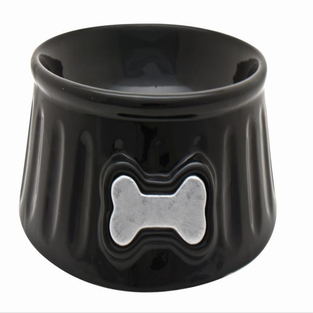 DOGIT Ceramic Dog Bowl, Black, 200 ml