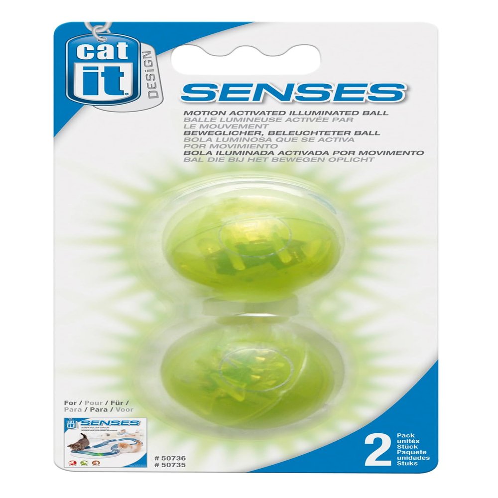 Catit Design Senses Light-Up Ball, 2-Pack