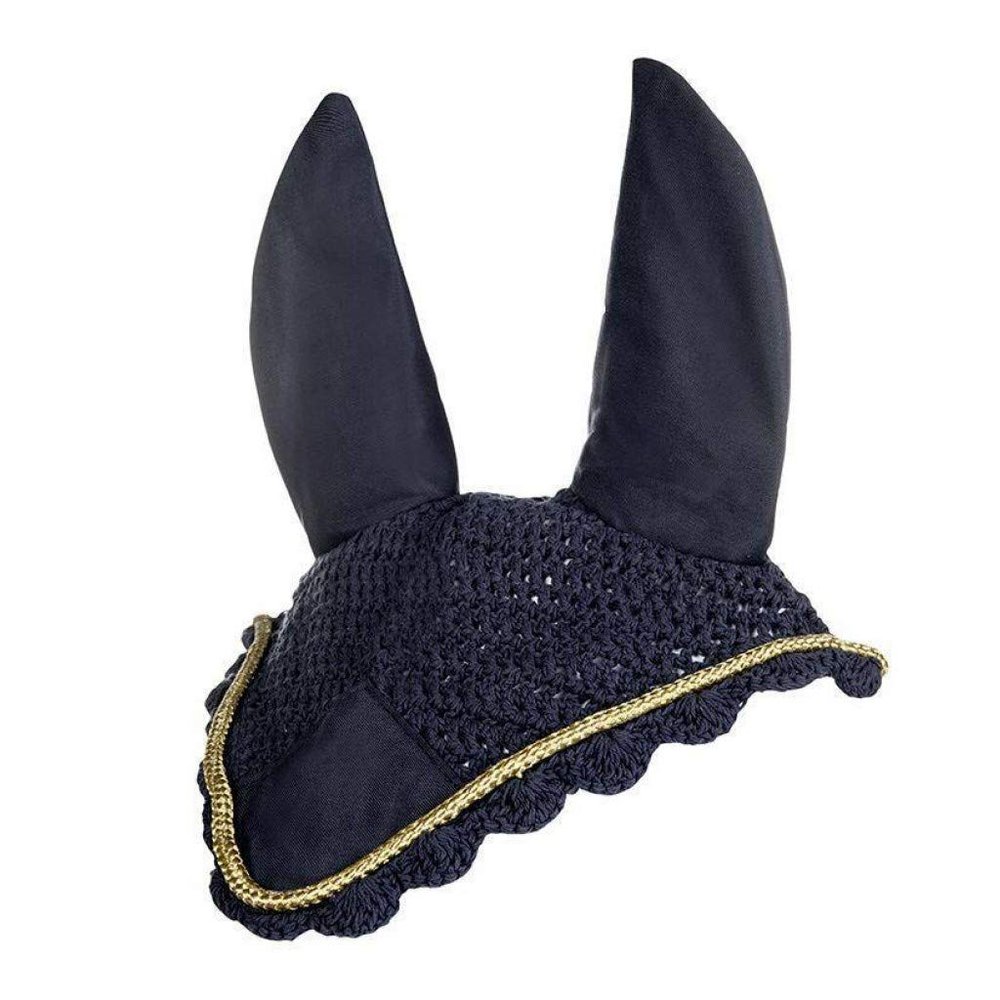 HKM Fly Mask 33876972, L, Dark Blue/Gold
