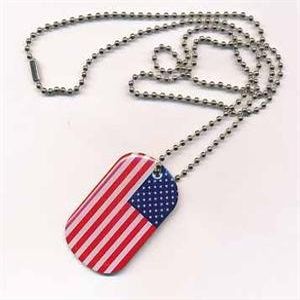 DOG TAG USA Identification Tag Chain Size 30 x 50mm - FRIP Shipping