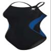 TYR Women's Alliance Diamond Back Splice Swimsuit, Black/Blue view 1