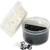 HKM Mane Bands in Plastic Box, 500 pcs, White, One Size view 1