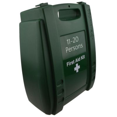 kenable Medium Wall-Mountable First Aid Kit for 11–20 People, HSE-Compliant, Green Plastic Case