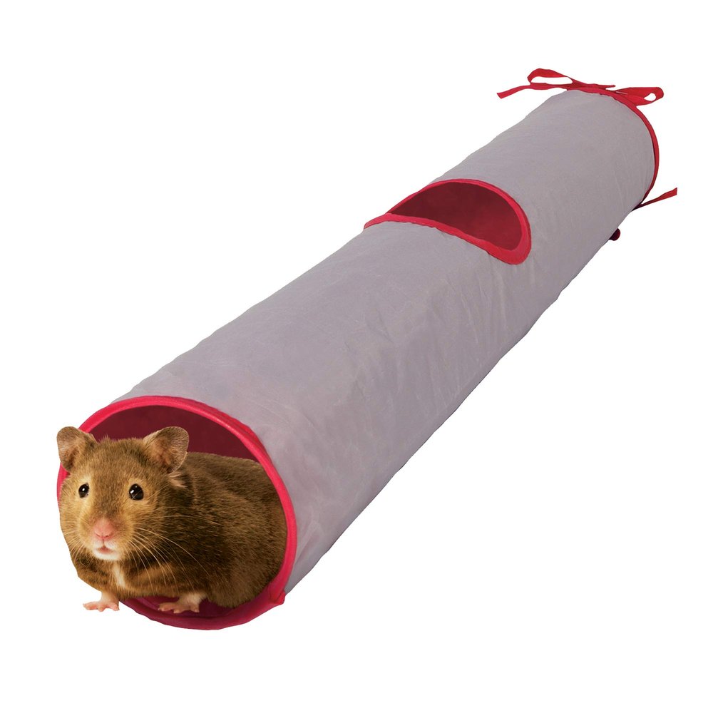 Living World Pet Tunnel, Gray/Red