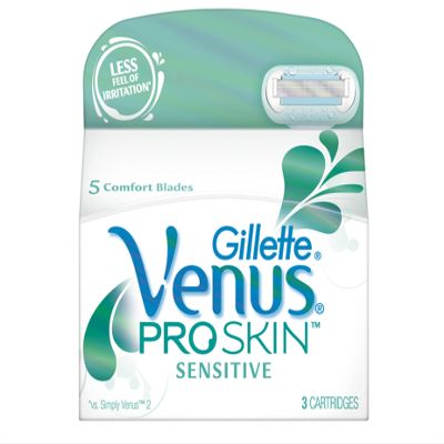 Discontinued Gillette Venus ProSkin Sensitive System Razor Blades, 3-Count, 1 Pack