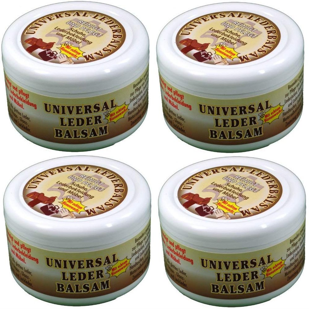 4 x 250 ml Cans of Universal Leather Balm with Beeswax